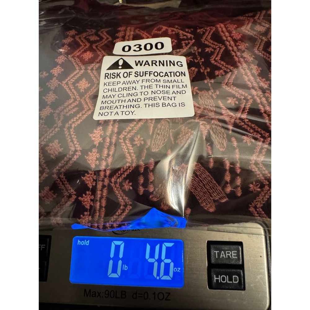 Pure Jill Tunic Top Womens Medium Petite Burgundy Boho Embroidered Peasant Shirt - Picture 10 of 12